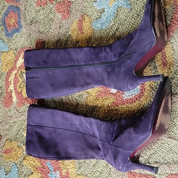Via Spiga Purple suede boots made in Italy sz 7 - Picture 6 of 10